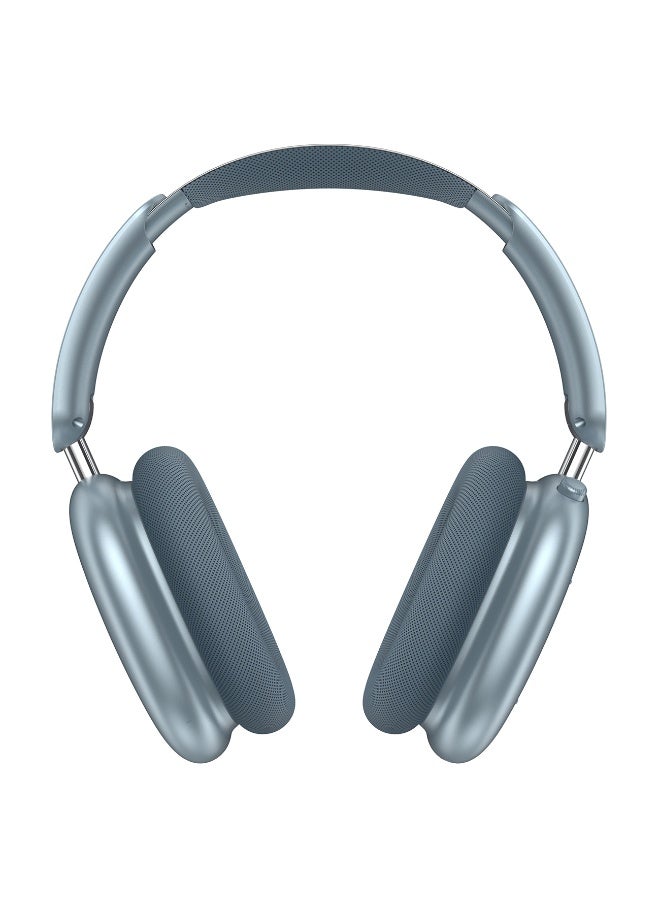 CATANES Air Max Pro Wireless Over Ear Headphones with Active Noiose Cancellation and Built-in Mi, Comfortable and Lightweight - Blue - Image 1