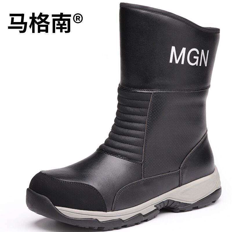 Plus Size Labor Protection Shoes Men'S High-Top Oilfield Safety Boots Oil-Resistant Anti-Scald Anti-Smashing Anti-Puncture Working Electric Welding Boots - Image 1
