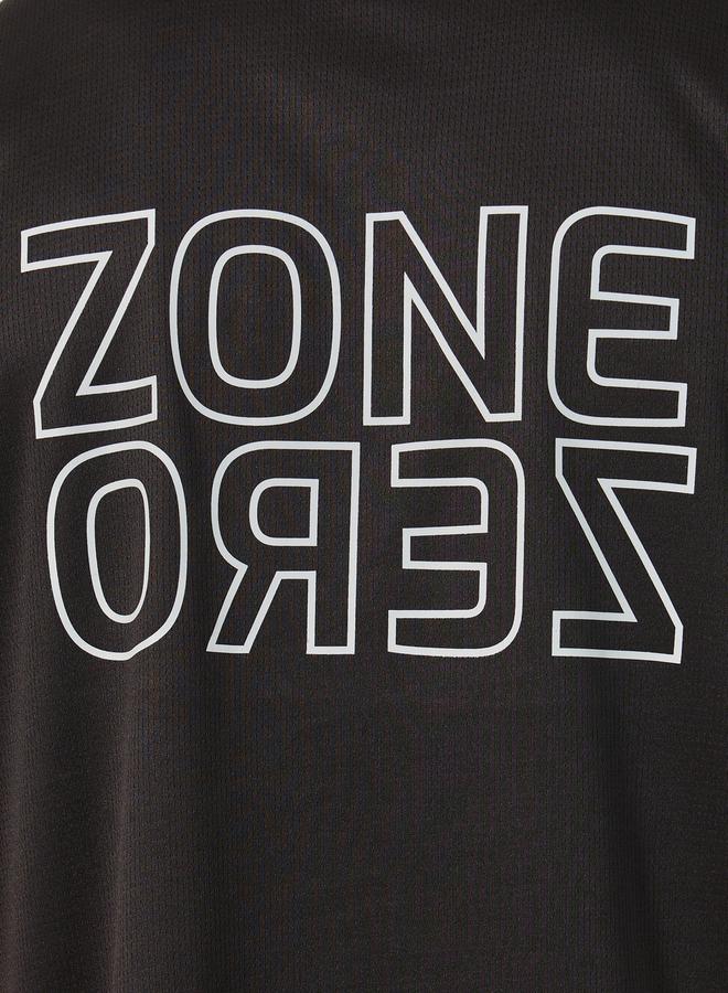 Styli Slogan Print Round Neck Oversized Training T-Shirt  - Image 4