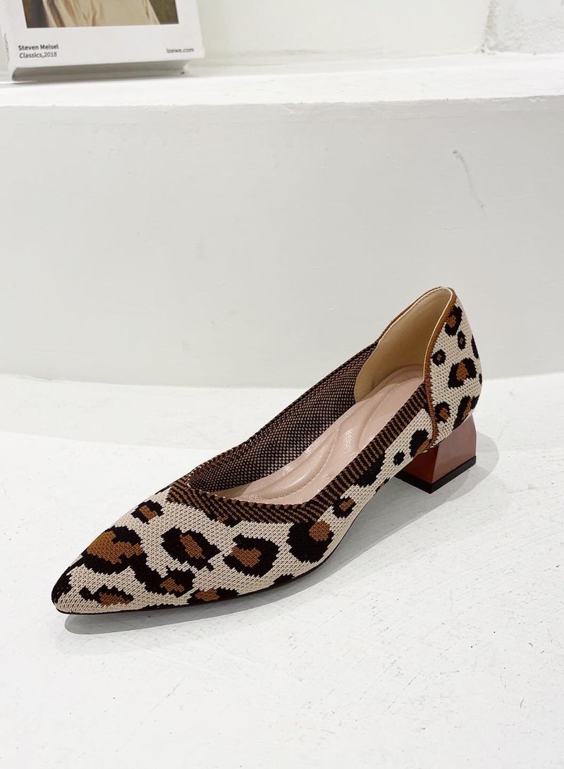 KUYING Single Shoe Women's Thick Heel Versatile Shoes  - Image 1