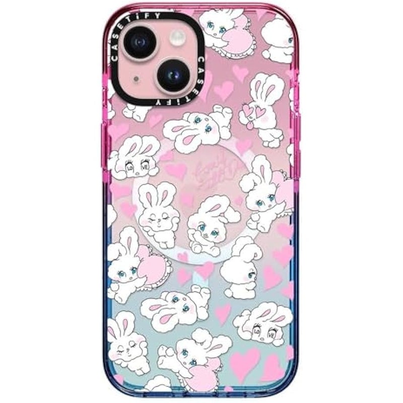 Casetify Impact iPhone 15 Case 【4X Military Grade Drop Tested / 8.2ft Drop Protection/Compatible with Magsafe】 - Cute Prints - Sweetheart Mix - Cotton Candy - Image 1