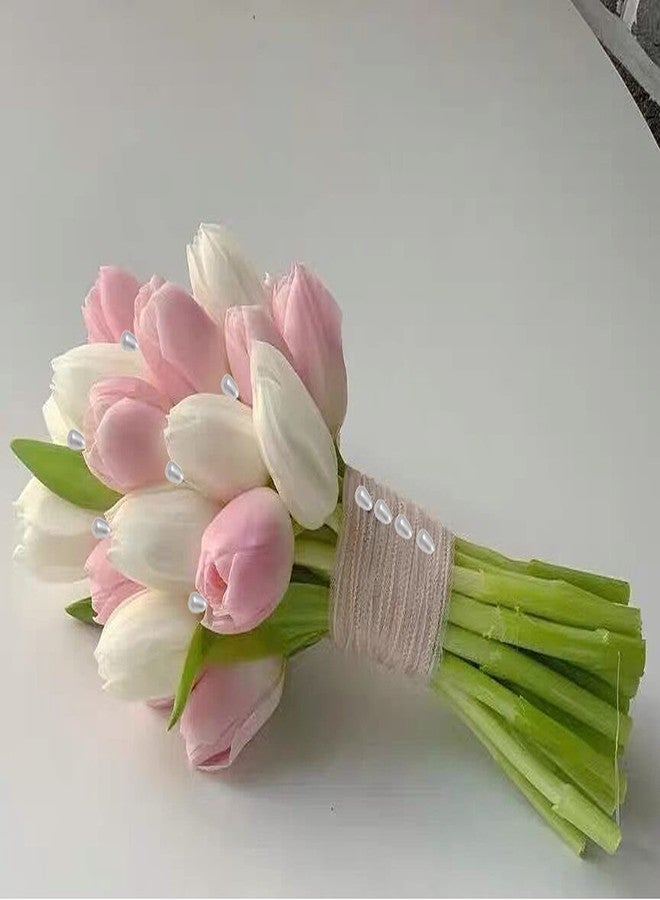 مونوشيف 100 قطعة من دبابيس الزهور على شكل زهرة على شكل دمعة، دبابيس رأس لؤلؤة بيضاء مستقيمة، دبابيس رأس ... - Image 3