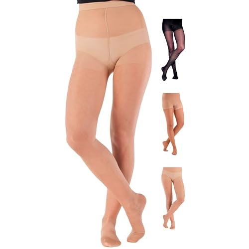 ABSOLUTE SUPPORT Made in USA Compression Tights for Women Circulation 2030mmHg Womens Sheer Compression Hose for Varicose Veins Swelling Post Surgery Recovery Nude XLarge A207NU4 - Image 2