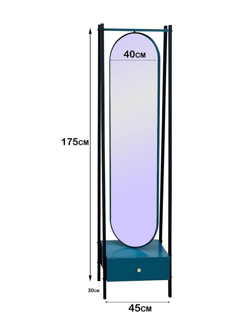 Living Floor Full Length Mirror with Holder 175*40*45cm - Image 3