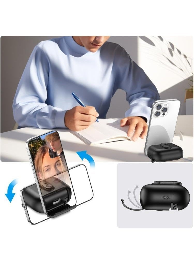 جراب AirPods Pro 3 إصدار 2025، مزود بقفل أمان وحامل للهاتف، غطاء حماية AirPods Pro من الجيل الثالث مع منظف وحلقة مفاتيح، مقاوم للصدمات والخدوش، (أسود وأخضر) - Image 3