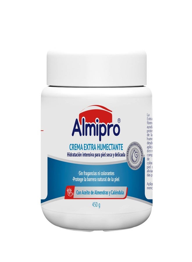 almipro Extra Moisturizing Cream for Dry & Delicate Skin - Hydrating & Nourishing Body Cream with Calendula & Almond Oils -Fragrance-Free & Non-Greasy - 15 oz - Image 1