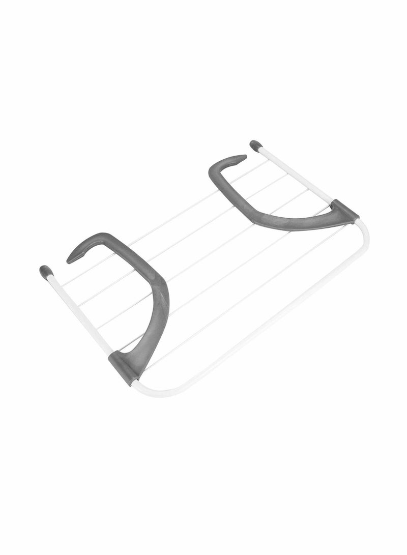 Y&D Folding Compact 5 Bar Radiator Drying Rack Rail Holder Indoor Laundry Clothes Towel Dryer Airer with Adjustable Arms Space Energy Saving and Foldable - Image 5