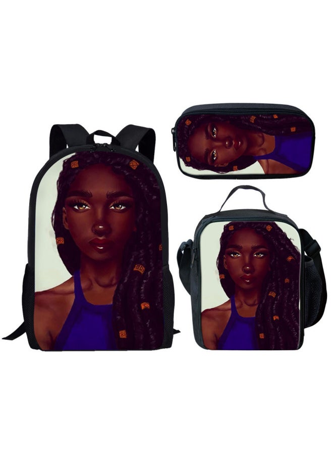 Generic - One-piece Delivery Customized Children Primary School Student Schoolbag Backpack Lunch Bag Pencil Case Three-piece Cross-border-Color:HBC191245C+G+K - Image 1