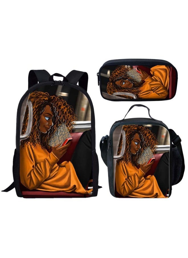 Generic - One-piece Delivery Customized Children Primary School Student Schoolbag Backpack Lunch Bag Pencil Case Three-piece Cross-border-Color:HBC191245C+G+K - Image 1