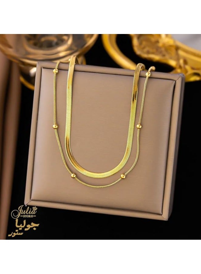 Julia Store 18K Gold Multi-layer Delicate Luxury Snake  - Image 1