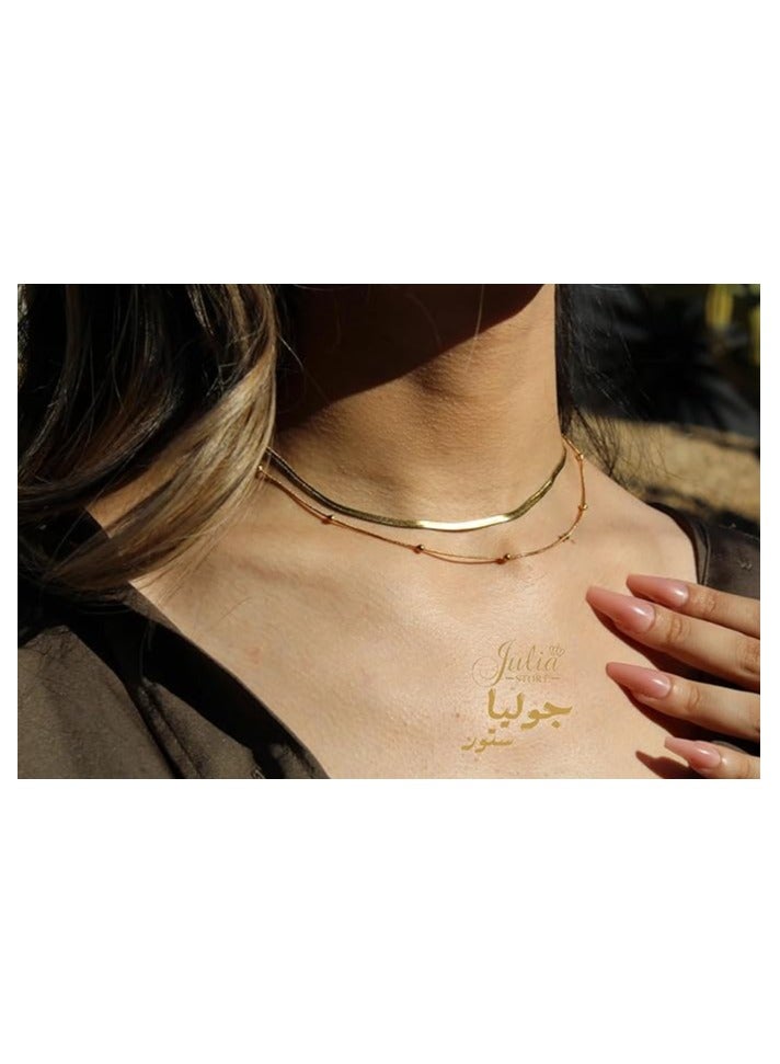 Julia Store 18K Gold Multi-layer Delicate Luxury Snake  - Image 3