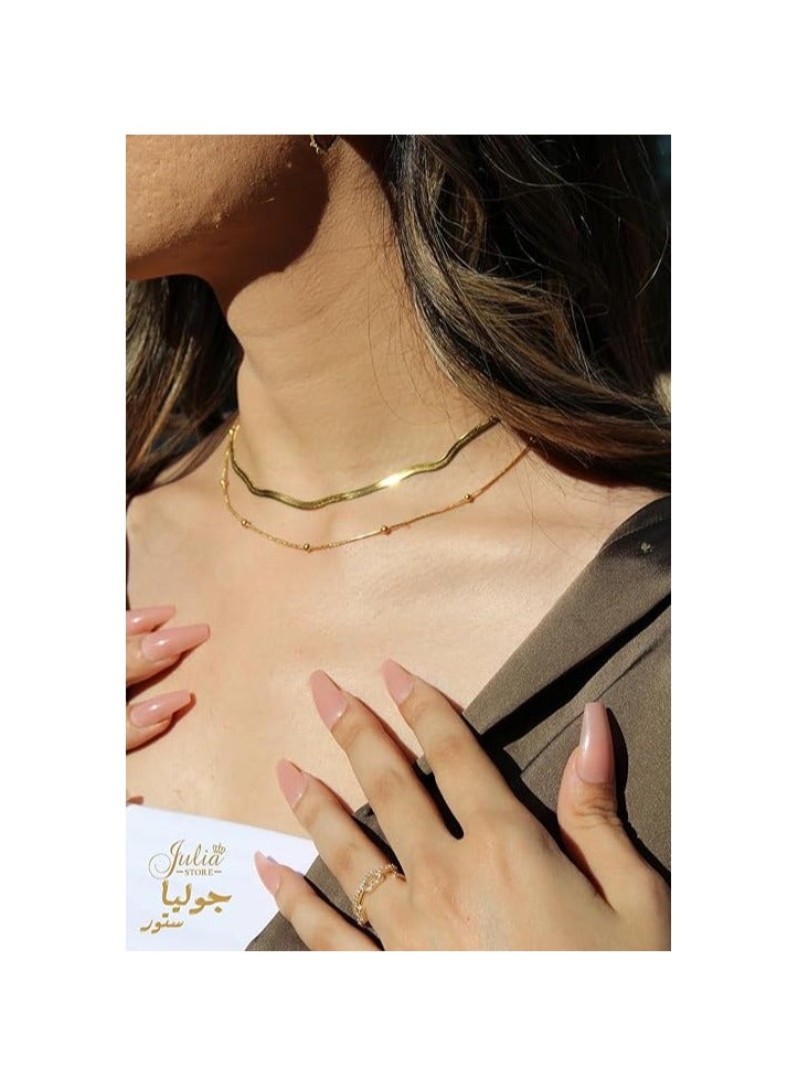 Julia Store 18K Gold Multi-layer Delicate Luxury Snake  - Image 4
