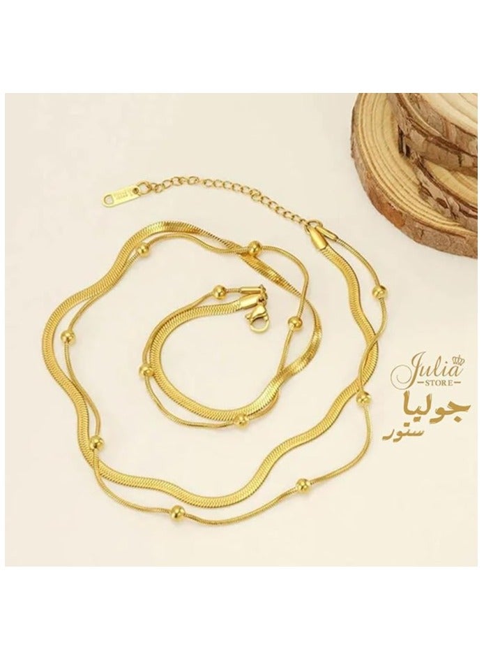 Julia Store 18K Gold Multi-layer Delicate Luxury Snake  - Image 5