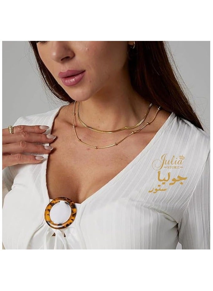 Julia Store 18K Gold Multi-layer Delicate Luxury Snake  - Image 2