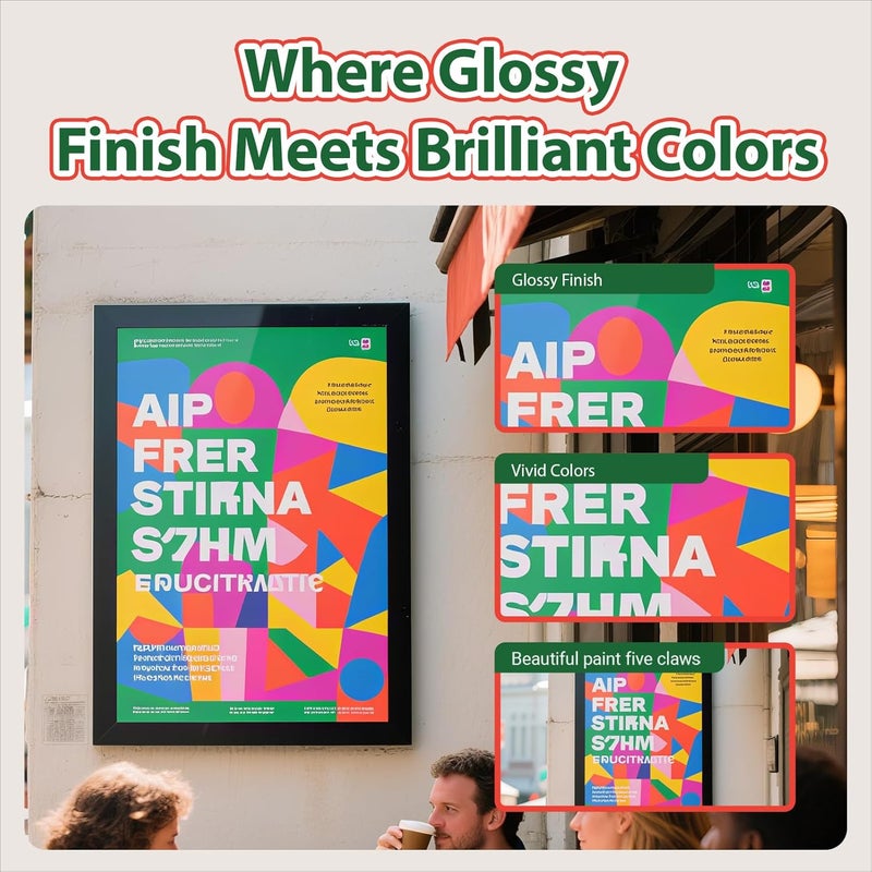 Uinkit Glossy Inkjet Photo Paper 8.5x14 Legal Size, 48lb 180gsm, 100 Sheets - Professional Photographic Quality, Compatible with Dye Ink Inkjet Printers, High-Gloss Finish for Vibrant Prints - Image 5