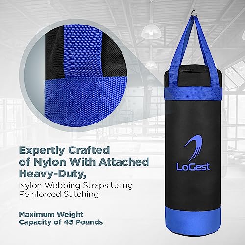 LoGest Punching Bag for Kids Boxing Set - Suitable for Kids Punching Bags 3-8 Years of Age - Boxing Gloves & Hand Wraps Included - Youth Children Boxing MMA Kickboxing Muay Thai Karate Punching Bag - Image 5