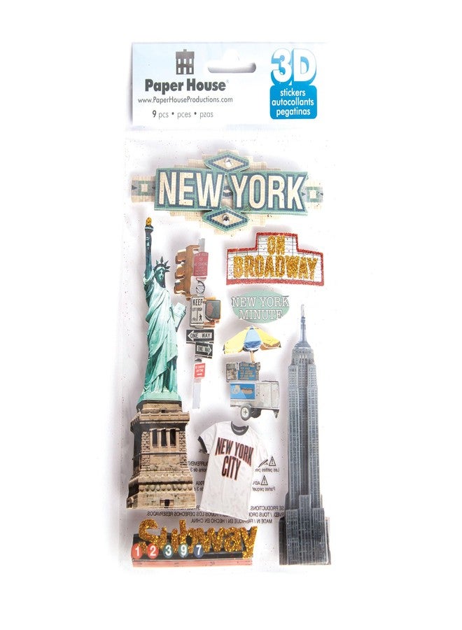 Paper House Productions STDM-0011E 3D Cardstock Stickers, New York City (3-Pack) - Image 3