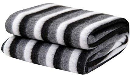 CK CREATION Single Bed Donation Woollen Standard Polo Blanket Black and White 1 pcs