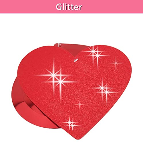 Festiko®Valentine's Day Hanging Swirl Decorations,32 PCS Glitter Red Love Heart Foil Swirls Ceiling Streamers for Valentine's Day Engagement Wedding Anniversary Birthday Decoration Party Supplies - Image 3