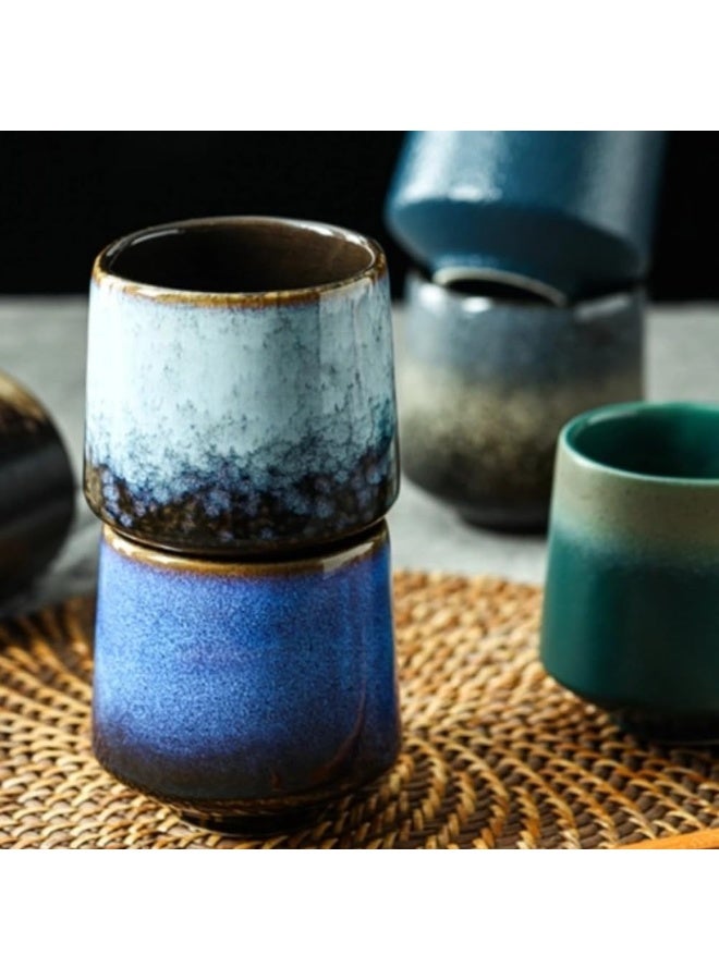 Handmade Espresso Mug/Mug/Tea Cup 4-Piece Set (220ml), comes with a colorful gift box. Suitable for Turkish tea, cappuccino, latte, and other beverages - Image 2