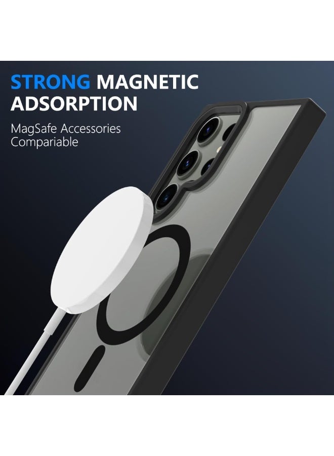 Magnetic Designed Case for Samsung Galaxy S26 Ultra, Compatible with MagSafe, Grade Drop Tested Shockproof Clear Slim Protective Case for Galaxy S26 Ultra, Black - Image 3