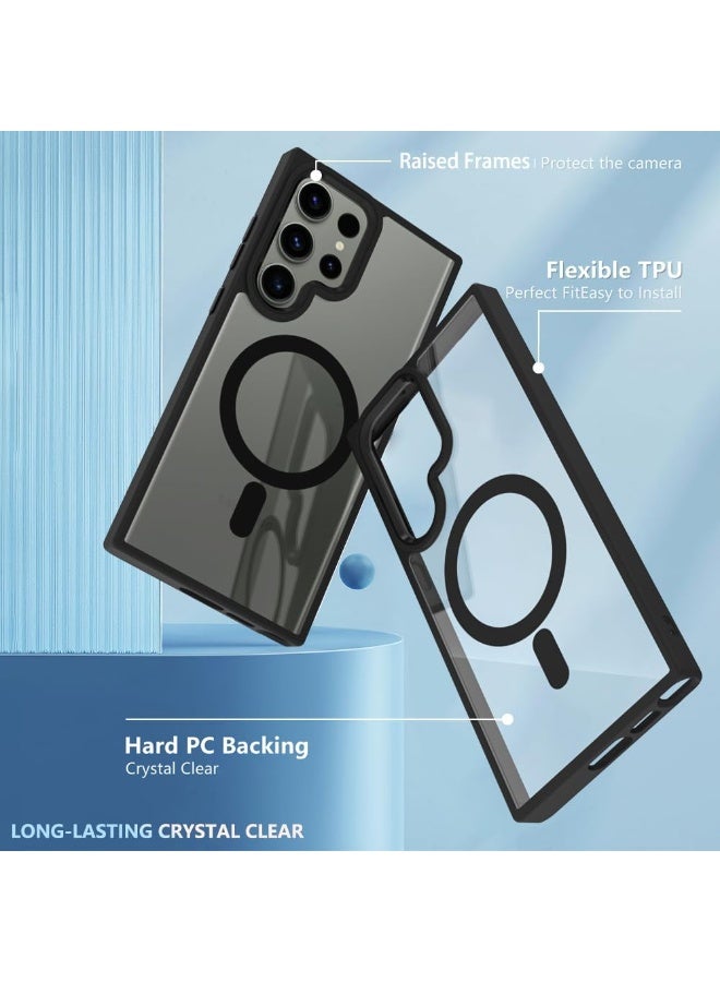 Magnetic Designed Case for Samsung Galaxy S26 Ultra, Compatible with MagSafe, Grade Drop Tested Shockproof Clear Slim Protective Case for Galaxy S26 Ultra, Black - Image 2