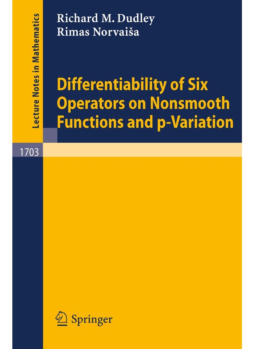 Differentiability of Six Operators on Nonsmooth Functions and p-Variation 