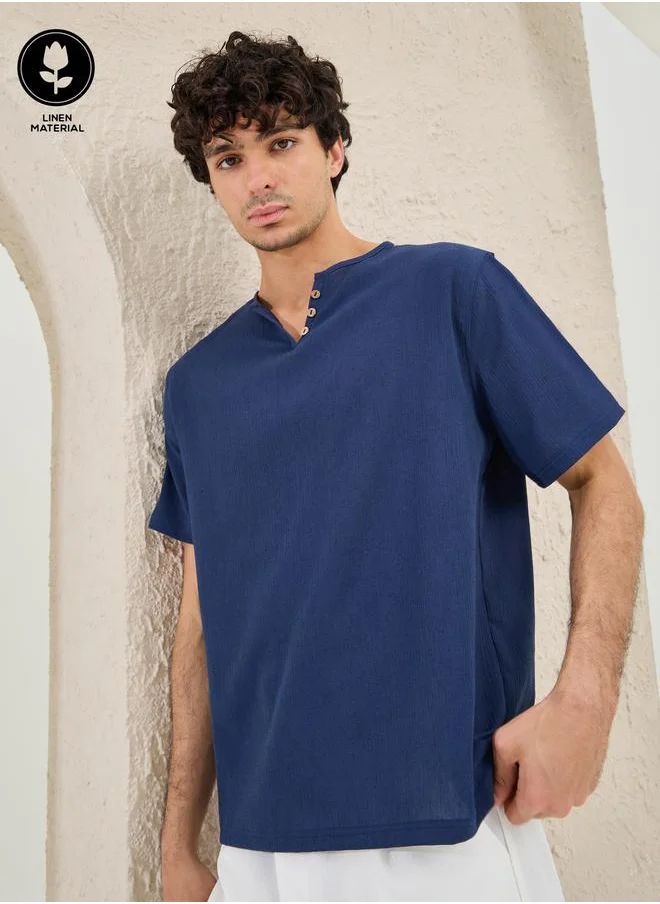 Styli Styli Oversized Plain V Neck T-Shirt