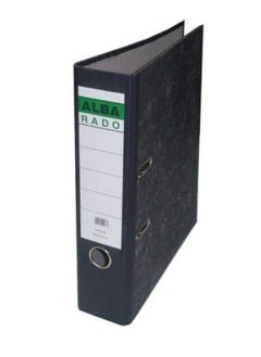 Alba Rado ALBA RADO Box Files, Foolscap Size(210x330mm), 8cm Spine Size, Metal Slide-In Plate Mechanism, Box of 50 Pieces, Black Color  - Image 1
