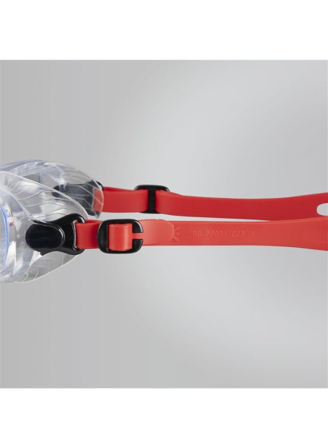 Speedo Unisex Child Futura Classic Junior Swimming Goggles - Lava Red/Clear - Image 3