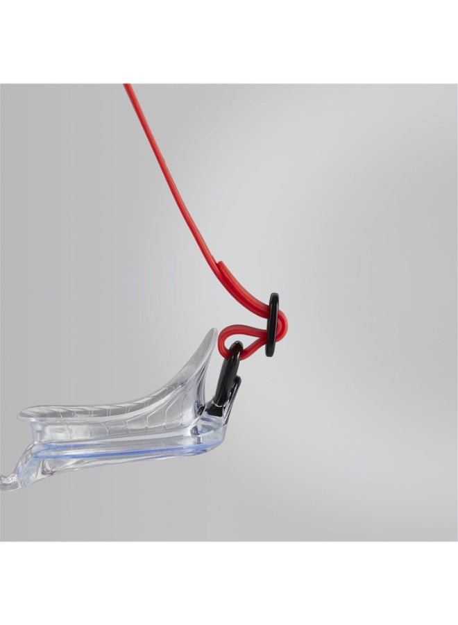 Speedo Unisex Child Futura Classic Junior Swimming Goggles - Lava Red/Clear - Image 4