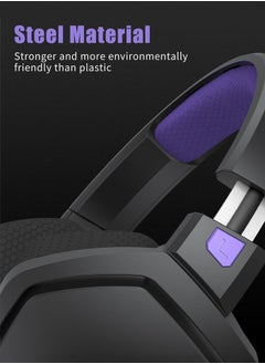 NUBWO G06 Gaming Headset,Wireless Gaming Headphones with Mic for PS5, PS4, PC, and Switch, Ergonomic Design,2.4GHz Wireless + Bluetooth-50mm Drivers,Black/Purple  - Image 4