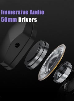 NUBWO G06 Gaming Headset,Wireless Gaming Headphones with Mic for PS5, PS4, PC, and Switch, Ergonomic Design,2.4GHz Wireless + Bluetooth-50mm Drivers,Black/Purple  - Image 3