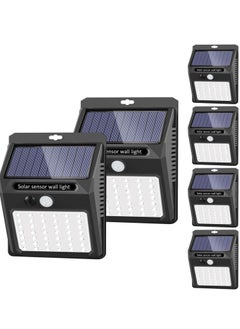 ELTRAZONE Solar Lights Outdoor [6 Pack/3 Working Mode], Solar Security Lights Solar Motion Sensor Lights Wireless IP 65 Waterproof Outdoor Lights for Garden Fence Patio Garage (42 LED)  - Image 1