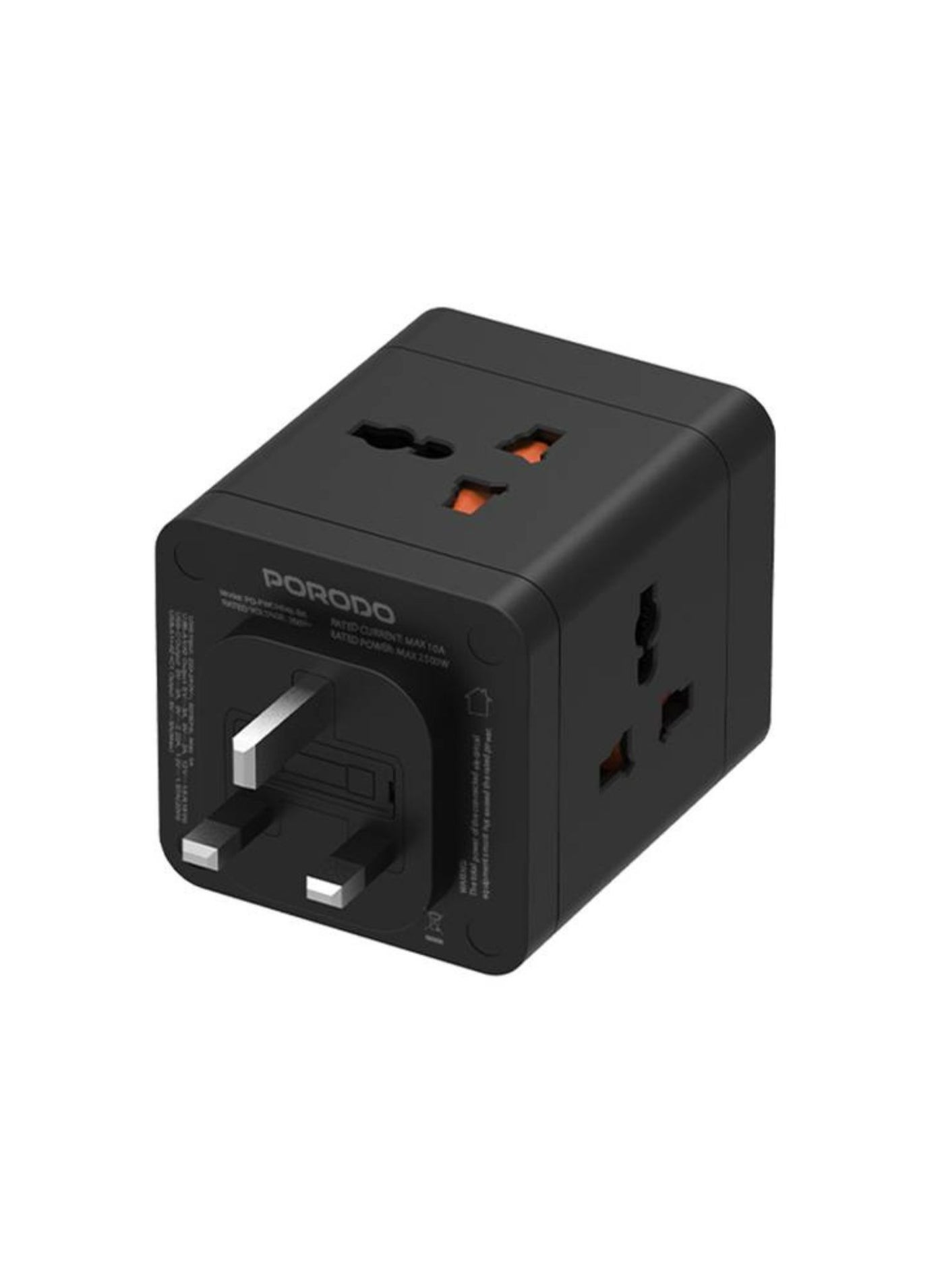 porodo Porodo 4-ac Power Block Adapter With usb-c Dual usb-a Ports 20W Z5FBE5AEEB69990D4D98BZ