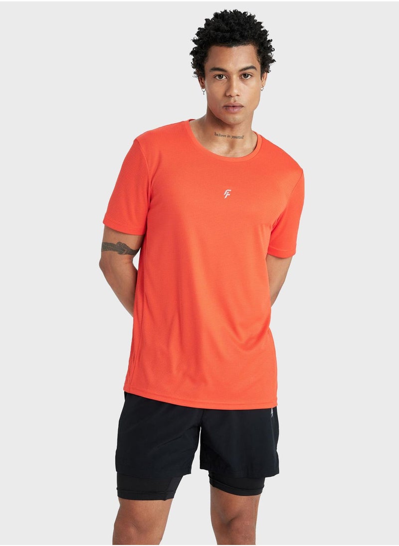 DeFacto Defactofit Slim Fit Crew Neck Printed T-Shirt  - Image 3