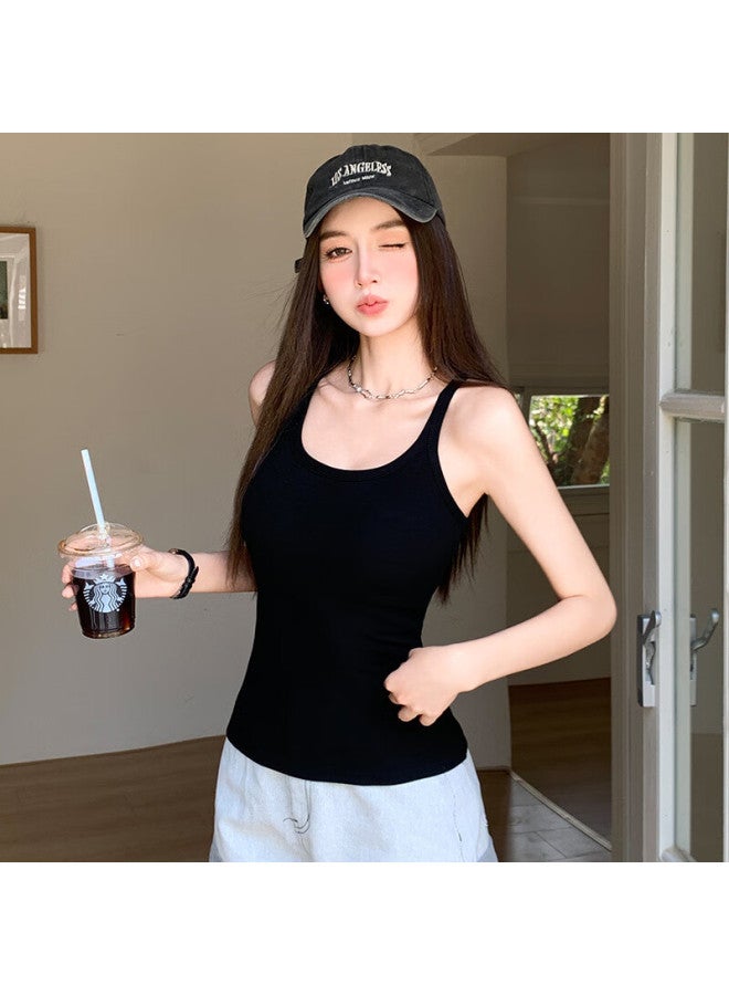 Langsha American Style Spicy Girl Padded U-neck Halter Slim Fit Back Tank Top New Women
