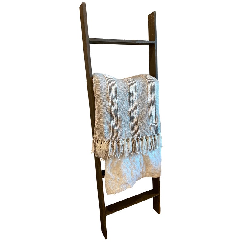 BarnwoodUSA LLC BarnwoodUSA Reclaimed Wood Bookcase Ladder 5 Foot Brown 