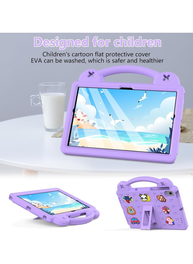 Kids Case Compatible with Lenovo Tab M10 3rd Gen 10.1 inch (TB-328 FU/TB-328 XU) 2022, Heavy Duty EVA Foam Shockproof Cover Kids Proof Tablet Case with Stand (Purple)