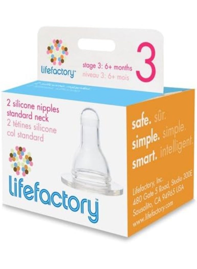 lifefactory لايف فاكتوري - حلمات سيليكون مهوّاة (المرحلة 2) - Image 3