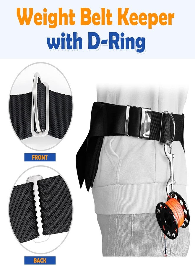 Dawitrly 2Pack Weight Belt Keeper, 5cm/2'' Stainless Steel Serrated Scuba Diving Weight Belt Retainer Stopper with D Ring for Dive Gear and BCD Accessories - Image 2
