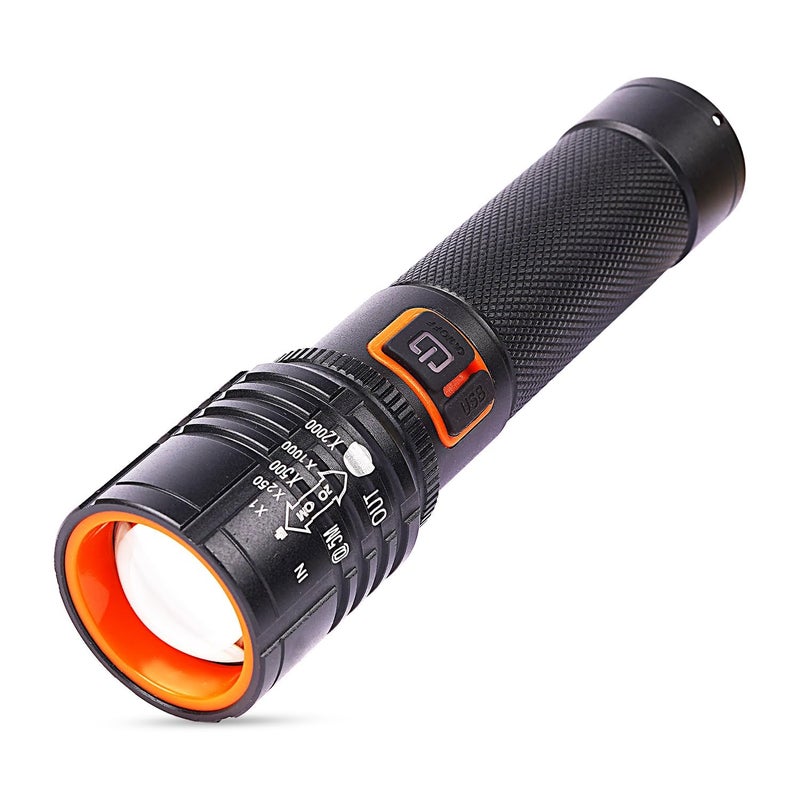 Mini Flashlight Desk Lamp Light with Gift BoxFocus Zoom Torch Light with 3 Modes Adjustable for Emergency Activities MZ 035 913 SS B  - Image 1