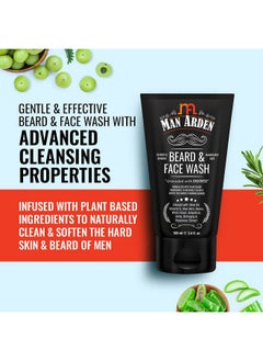 Man Arden Beard & Face Wash For Men - No Parabens, Sulphate, Silicones - 100Ml  - Image 3