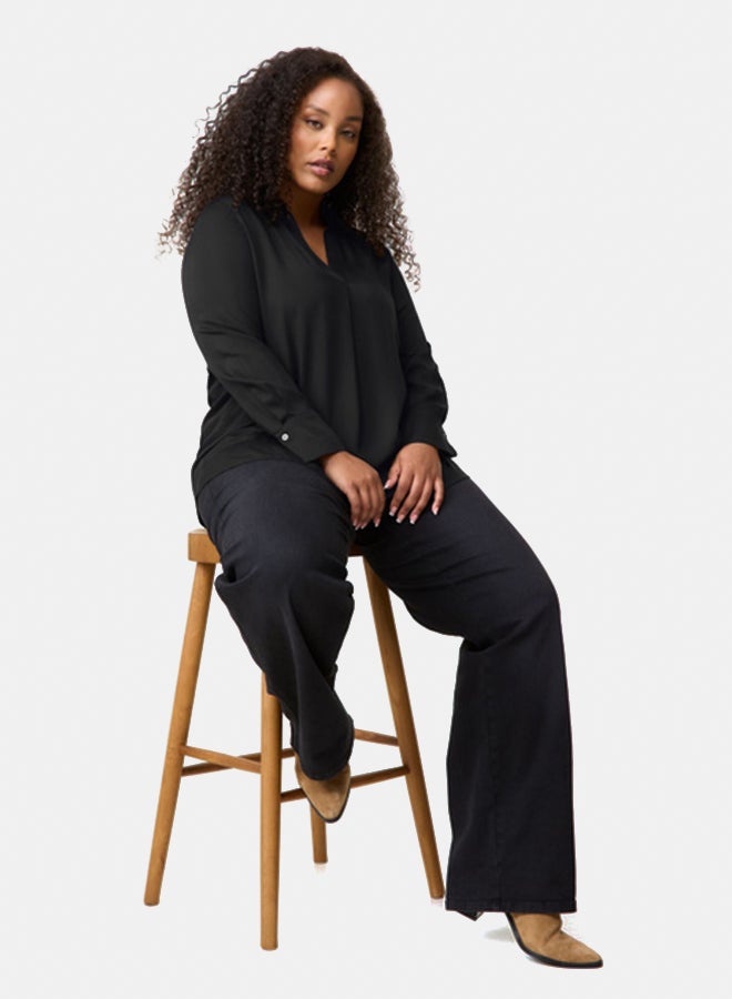 GERRY WEBER Long Sleeve Blouse With A V-Neckline  - Image 3