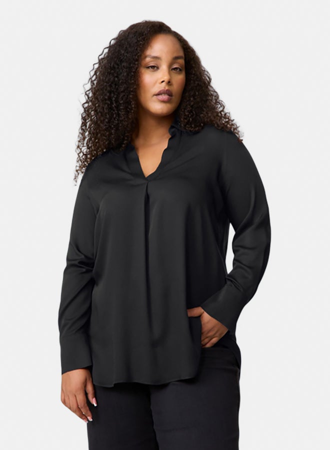 GERRY WEBER Long Sleeve Blouse With A V-Neckline  - Image 1