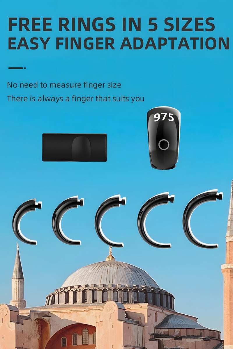 Tasbih Zikr Smart Ring with Digital Prayer Counter Qibla Direction & Reminder Islamic Gift for Ramadan & Eid Portable Zikr Ring with App for Muslims - Image 2