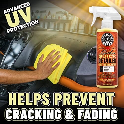 Chemical Guys كيميكل غايز SPI21616 منظف سريع للجلد لداخل السيارات، الأثاث، الملابس، الأحذية، الأحذية الرياضية، الأحذية الطويلة، وأكثر (يعمل على الجلد الطبيعي، الصناعي، الجلد الصناعي، والجلد المزيف وأكثر)، 16 أونصة سائلة - Image 4