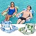 SLOOSH Inflatable Pool Floats Adult 2 Packs Floating Lounge ChairsBlow up Pool Noodles for Adult Heavy DutyFloating Chair for Party Summer Water Beach Lake FunSummer LeavesGreenBlue - Image 4