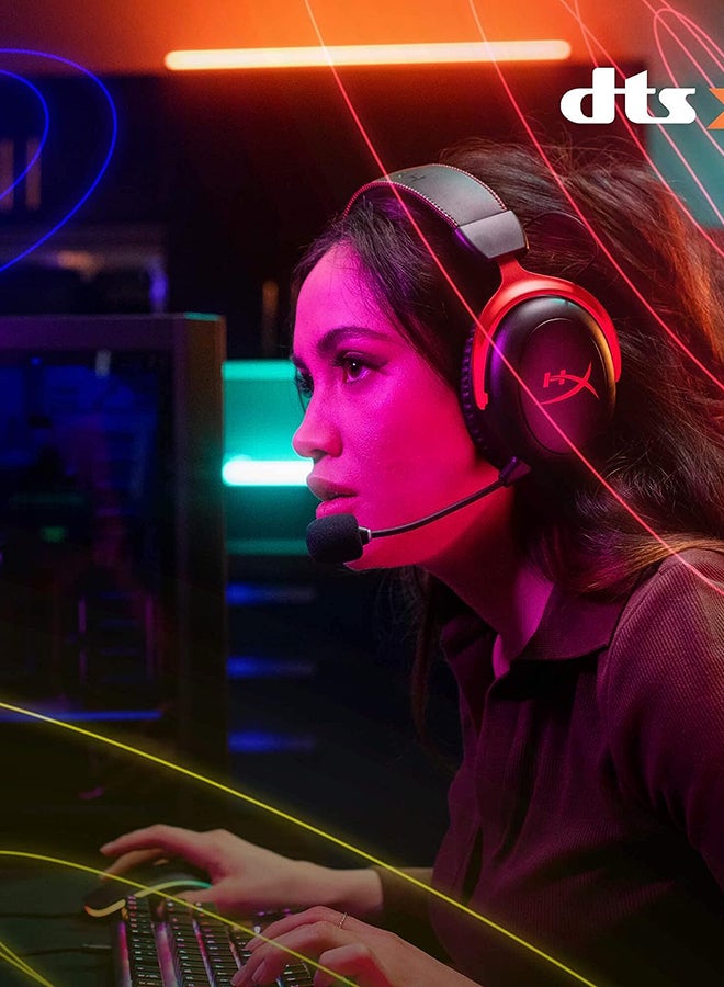 HyperX Cloud II Wireless Gaming Headset - For PC, PS4, Nintendo Switch, Detachable Noise Cancelling Microphone With Mic, Red-4P5K4AA - Image 3