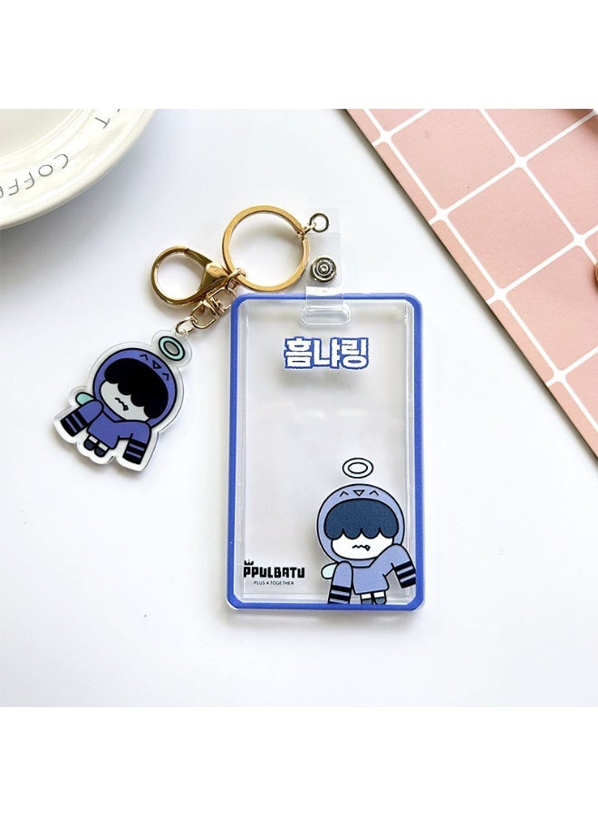 NIBEMINENT 1 - Piece TT Kpop Photo Card Holder Pendant Key Chain ID Badge Holder ID Card Holder Photo Card Protector for School ID Office ID Access Card for Women Girls - Image 1